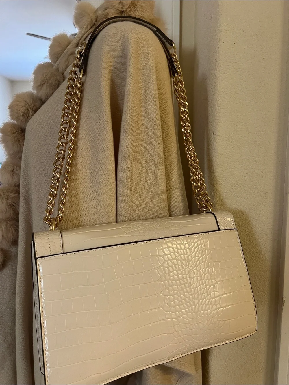 International concepts Ajae Flap crocodile-embossed crossbody